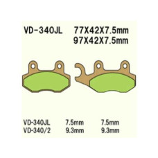Vesrah тормозные колодки kh135/kh214 (золотые) (made in japan)