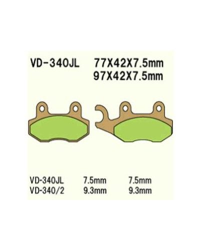 Vesrah тормозные колодки kh135/kh214 (золотые) (made in japan)