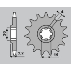 S передняя звезда 413 14 suzuki rmx 50 '97-'03, ts 50w '83-'93, tsx 50 '84-'00 (jtf413.14)