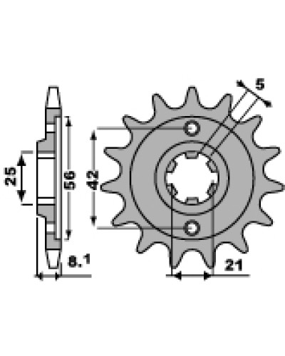 Pbr передня зірка 581 14 18nc yamaha tt 350`86-99 (ланцюг 520)