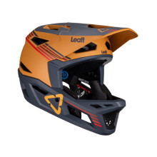 Leatt велосипедный шлем mtb gravity 4.0 v23 helmet suede цвет черный/ржавый размер l (59-60 cm)
