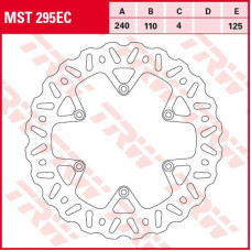 Trw zf гальмівний диск зад beta rr 250/300/350 '13-, rr 390/430/480 '15-, rr 400/450/498 '12-'14 (240x110x4mm) 