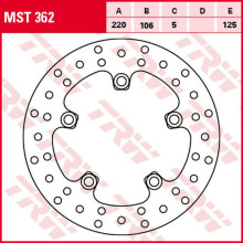 Trw zf гальмівний диск зад yamaha yzf r6 '03-, mt-10 '16-, yzf r1 '03-, (220x106x5mm) (ng903;ng903x)