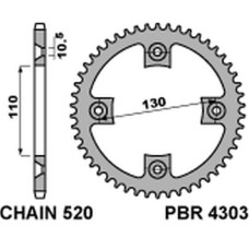 Pbr задняя звезда 4303 39 c45 honda trx 400 x 09 (jtr1350.39) (цепь 520)