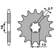 Pbr передняя звезда 415 12 18nc yamaha rd 50 mx (цепь 420)