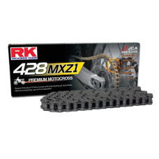 Rk цепь приводная (motocross) 428mxz1-136 застежка (cl) в наборе стандартная (объем: do 150 ccm) (27 kn)
