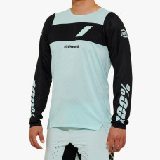 100% mtb велосипедная футболка r-core x le pale blue цвет черный/голубой размер m