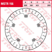 Trw zf гальмівний диск перед bmw f 800r '15-, s 1000xr '15-'19, r-nine t '13-, r 1200r/rt '13-'18, r 1250r/rt '19-, (320x181x4,5mm)