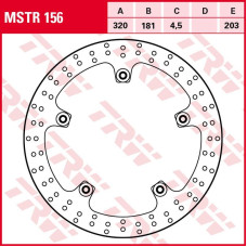 Trw zf гальмівний диск перед bmw f 800r '15-, s 1000xr '15-'19, r-nine t '13-, r 1200r/rt '13-'18, r 1250r/rt '19-, (320x181x4,5mm)