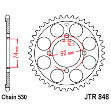 Jt задня зірка 848 37 yamaha rd 350 '74-76 (84837jt) (ланцюг 530)