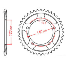 Mtx parts задня зірка 4409 40 suzuki sv 1000 '03-'07, gsxr 1000 '01-'06 (-1) (jtr1800.40) (ланцюг 530)