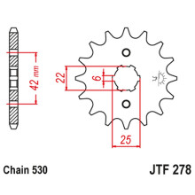 Jt передня зірка 278 14 honda cb 400n '79-'80 (27814jt) (ланцюг 530)