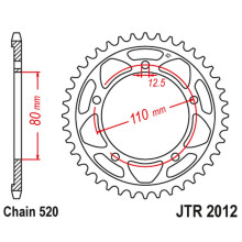 Jt задня зірка 4350 42 triumph 865 america/america lt/speedmaster '14-17' (435042jt) (ланцюг520)