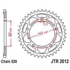 Jt задняя звезда 4350 42 triumph 865 america/america lt/speedmaster '14-17' (435042jt) (цепь520)