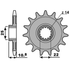 Pbr передняя звезда 2145 15 18nc aprilia 450/550 rxv,sxv (цепь 520) (jtf70715)