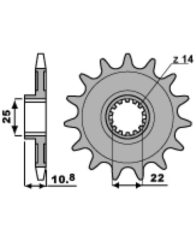 Pbr передня зірка 2145 15 18nc aprilia 450/550 rxv,sxv (ланцюг 520) (jtf70715)