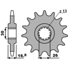 Pbr передняя звезда 347 14 18nc (цепь 530)