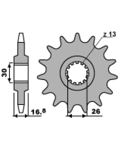 Pbr передняя звезда 347 14 18nc (цепь 530)