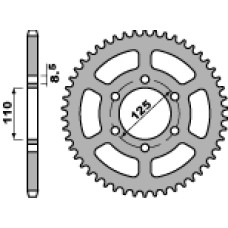 Pbr задня зірка 1514 51 c45 gilera 350 (85-89) (ланцюг 520)