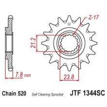 Jt передня зірка 2320 14 honda crf 250r 18-19  (232014jtsc) (ланцюг 520)