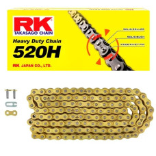 Rk цепь приводная gs520h-120 застежка (cl) в наборе золотой (объем: do 250 ccm) (34,3 kn)