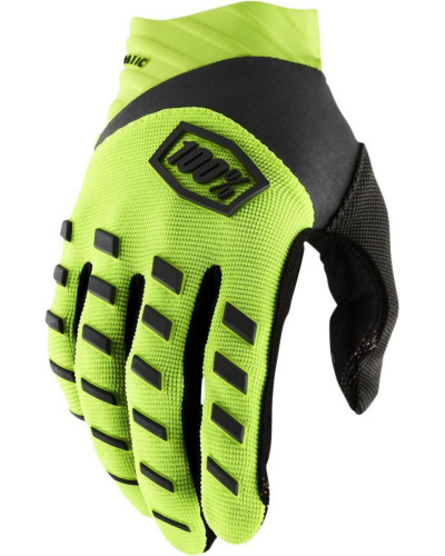 100% рукавиці cross/enduro airmatic fluo yellow/black колір жовтий fluo/чорний розмір l