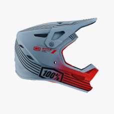 100%  mtb велосипедний шолом status caltec/grey колір сірий/червоний/чорний розмір xl (61-62cm)