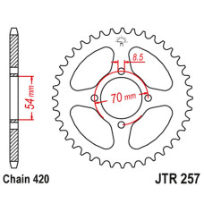 Jt задняя звезда 257 41 honda c 50/70 '75-87' (25741jt) (łań420)