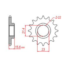 Mtx parts передня зірка 441 15 yamaha xt 600 '89-'98, xtz 660 '91-'98 (jtf577.15) (ланцюг 520)