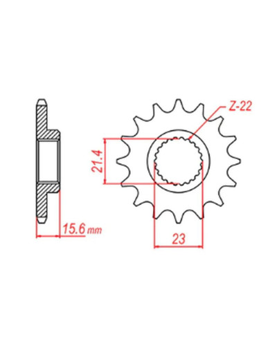 Mtx parts передня зірка 441 15 yamaha xt 600 '89-'98, xtz 660 '91-'98 (jtf577.15) (ланцюг 520)