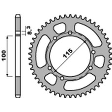 Pbr задня зірка 4502 60 c45 husqvarna ch 125 sm '05, fantic 125 '05-'11 (ланцюг 428) (jtr-)