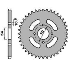 Pbr задня зірка 4304 44 c45 honda cbr 125r '04-'10 (jtr1206.44) (ланцюг 428) (std.+2)