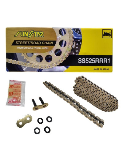Sunstar цепь приводная 525rrr1-110g (525zvmxg) do 1100 ccm (xw ring) золотая (525rrr1110g) - ss525rtg1-110g - made in japan -