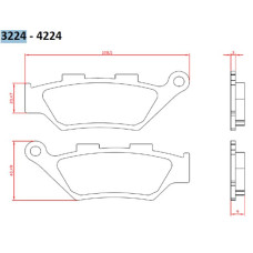 Brenta гальмівні колодки kh322 benelli imperiale 400 '19-, leoncio 500 '18-19, trk500 '18-20, перед (ft 3224)