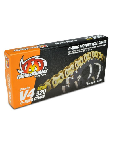 Moto-master ланцюг привідний v4-520g o-ring gold chain ланцюг привідний золотий (120 звено, застібка в наборе)