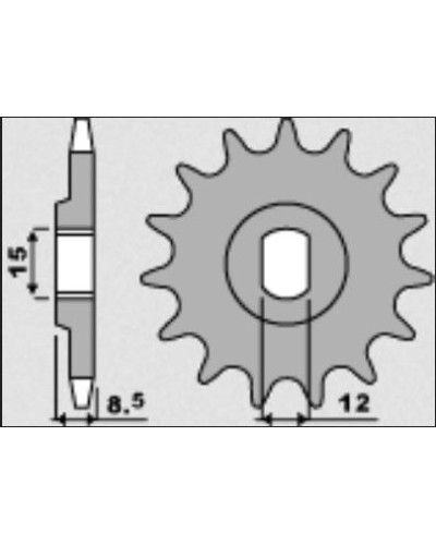 Grosskopf передняя звезда 2240 11 ktm sx 50 09-18 цепь 415