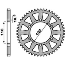 Pbr задня зірка 504 47 c45 kawasaki el 250 ninja '88-'02, 250r ninja '07-'15, yamaha yzf-r1 '98-'05 (jtr486.47) (ланцюг 520)
