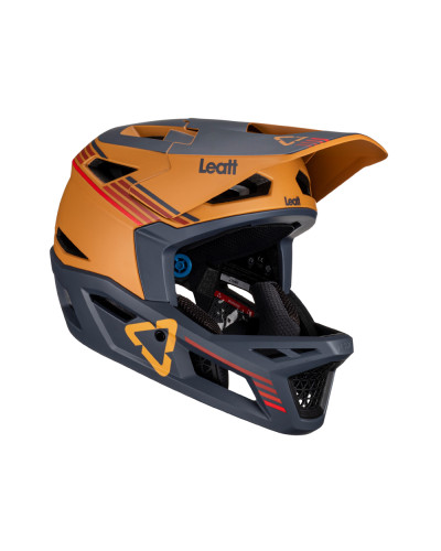 Leatt велосипедный шлем mtb gravity 4.0 v23 helmet suede цвет черный/ржавый размер xl (61-62 cm)