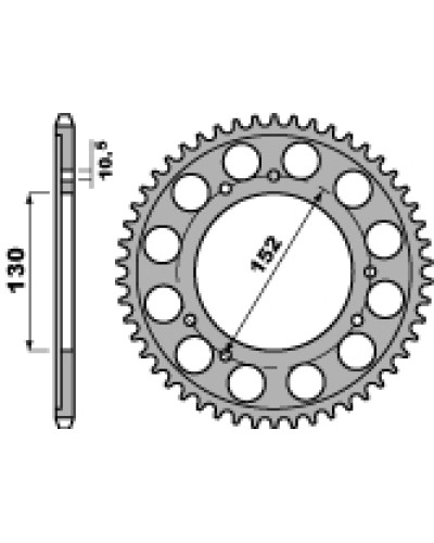 Pbr задня зірка 4376 46 c45 cagiva canyon 600 (96-99), canyon 500 (98-01) (jtr-) (ланцюг 520)