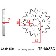 Jt передняя звезда 423 13 kawasaki kx 125 '94-'07 (42313jt) (цепь 520)