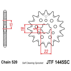 Jt передняя звезда 423 13 kawasaki kx 125 '94-'07 (42313jt) (цепь 520)