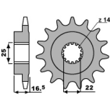 Cht задняя звезда 2114 15 ducati 796/820/821/848/992/998/999 1000 1100 (jtf741.15) (цепь 525)