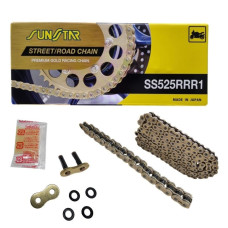 Sunstar цепь приводная 525rrr1-112g (525zvmxg) do 1100 ccm (xw ring) золотая (525rrr1112g) - ss525rtg1-112g - made in japan -