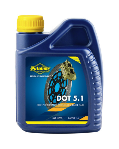 Putoline тормозная жидкость dot 5.1 brake fluid 500ml