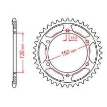 Mtx parts задня зірка 300 42 yamaha tdm 900 '02-'13 (jtr300.42) (ланцюг 525)