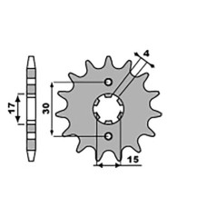 Jr передняя звезда 274 15 honda mtx 80r '87-'92 (27415jt) (цепь 428)