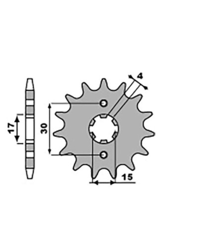 Jr передня зірка 274 15 honda mtx 80r '87-'92 (27415jt) (ланцюг 428)