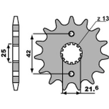 Pbr  передня зірка 513 13 18nc kawasaki zz-r 600 '90-'06, yamaha yzf 600 thunder cat '96-'03 (jtf513.13) (ланцюг530) (std.-2)