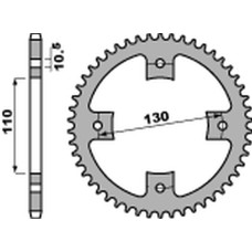 Pbr задняя звезда 4355 50 c45 honda trx 90 '93-'19, trx 125 '85-'88 (jtr1355.50) (цепь428) (std.)