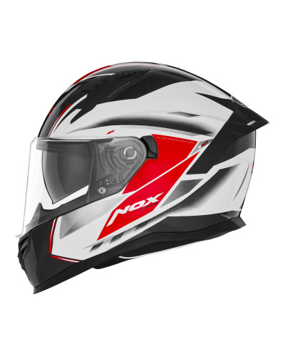 Nox  інтегральний шолом (full face)  n401 xeno білий колір/червоний розмір xl